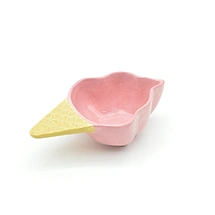 Pink Ice Cream Bowl, Cute Dessert Dish, Pastel Tableware